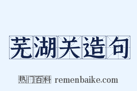 芜湖关造句是什么意思的图片